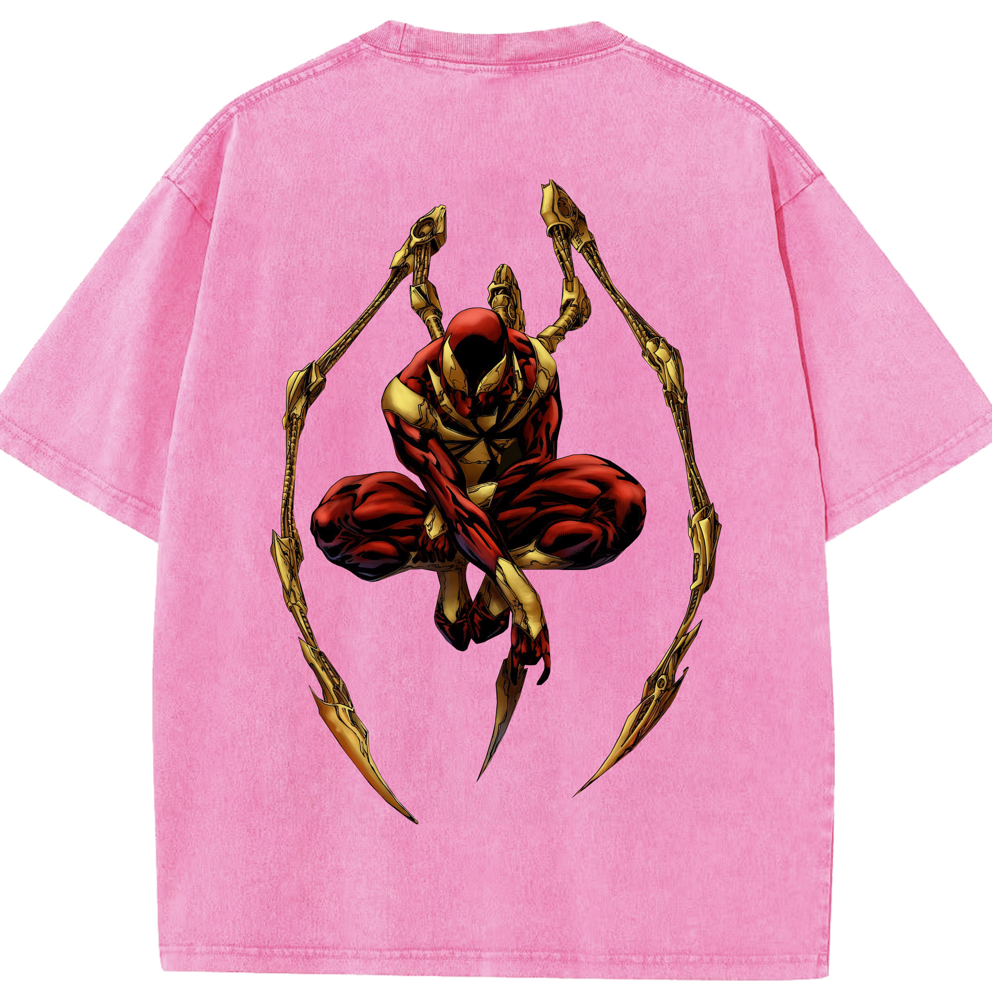 （画像用） Spider Man スパイダーマン 綿100% ヴィンテージ風 半袖Tシャツ（背面プリント）